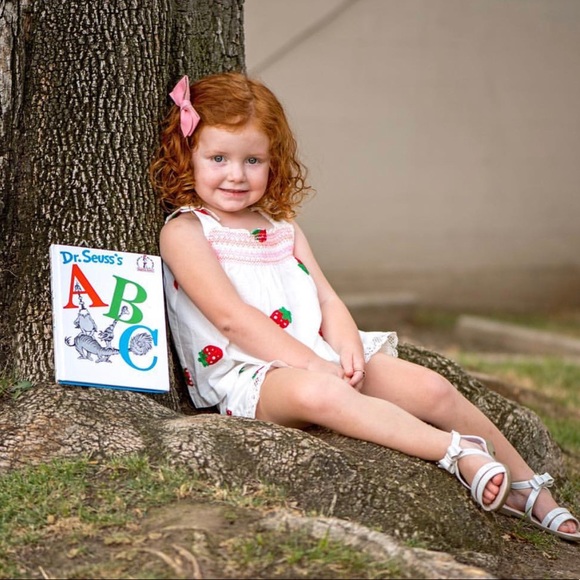 White Embroidered Strawberry Print Lace Shorts - Picture 3 of 5